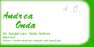 andrea onda business card